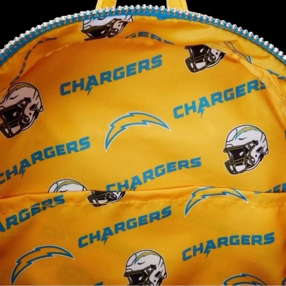 Loungefly X Los Angeles Chargers Mini Backpack LA Bolt Varsity Jacket Style - Picture 11 of 11